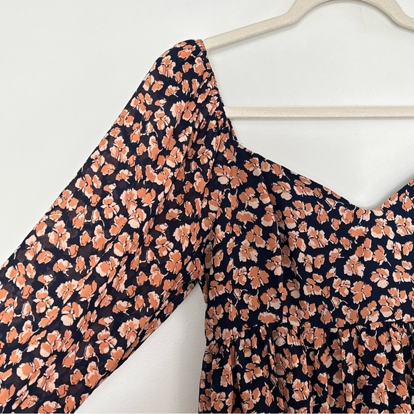 Abercrombie & Fitch Floral Tiered Smocked Mini Dress fits Medium to Large * D3 - Picture 4 of 16